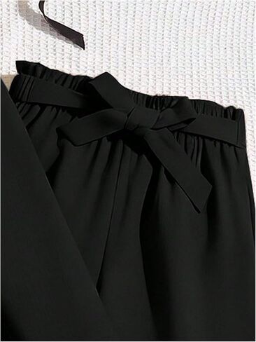 Milumia Girl's 2 Piece Outfits Open Front Collar Long Sleeve Blazer and Belted Pants Sets in Saudi Arabia