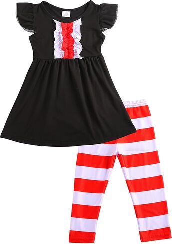 Toddler Girl Baseball Outfits Set Sports Print T-shirts Short Sleeves Pants Outfit 3-8Y in Saudi Arabia
