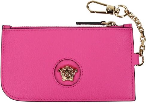 Versace Medusa Women's Pink Leather Credit Card Holder Wallet in Saudi Arabia