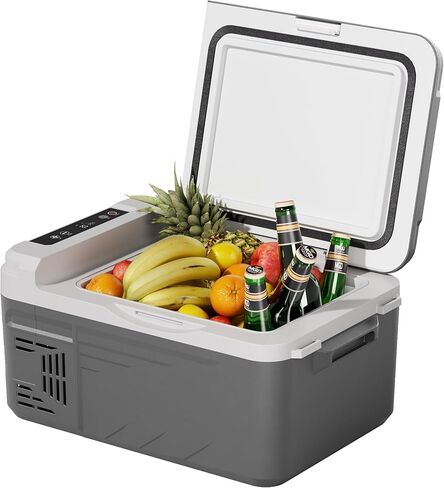 ثلاجة سيارة 12 فولت، مبرد ضاغط كهربائي 11 لتر (10 لتر) - 4 درجات فهرنهايت ~ 68 درجة فهرنهايت، ثلاجة سيارة 12/24 فولت تيار مستمر و100-240 فولت تيار متردد، فريزر محمول للتخييم، المركبات الترفيهية، الشاحنات، السفر، في الهواء الطلق in Kuwait