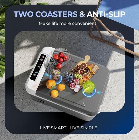 ثلاجة سيارة 12 فولت، مبرد ضاغط كهربائي 11 لتر (10 لتر) - 4 درجات فهرنهايت ~ 68 درجة فهرنهايت، ثلاجة سيارة 12/24 فولت تيار مستمر و100-240 فولت تيار متردد، فريزر محمول للتخييم، المركبات الترفيهية، الشاحنات، السفر، في الهواء الطلق in Kuwait