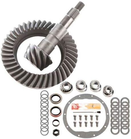 GM 8.625 8.5 بوصة 3.73 نسبة حلقة تفاضلية ومجموعة تروس ترس + طقم محمل رئيسي لـ GM 8.5" خلفي '70-'98 وأمامي '77-'91 | 10 براغي، 8620 فولاذ in Saudi Arabia