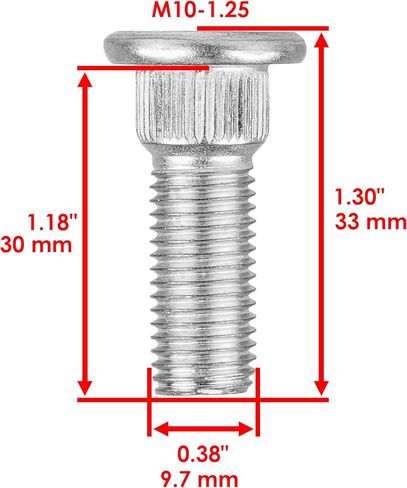 Caltric 4 Front Wheel Hub Stud Bolt Compatible With Yamaha Rhino 700 YXR700F 4x4 2008 2009 2010 2011 2012 2013 in Saudi Arabia