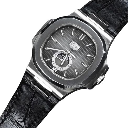 حزام ساعة من جلد التمساح الأصلي، مناسب لأشرطة ساعة Patek Philippe (Nautilus). in Kuwait