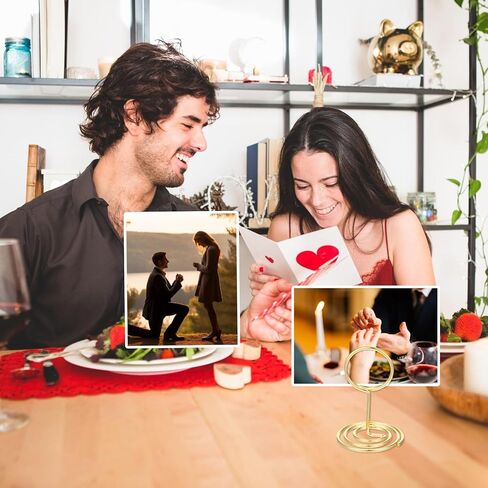 36 حزمة حامل أرقام الطاولة، 3 أحجام حامل صور سلكي، اسم القائمة، مقاطع بطاقات مذكرة، حامل لحفلات الزفاف، والذكرى السنوية، وأعياد الميلاد، وصورة مذكرة المكتب (ذهبي) in Saudi Arabia