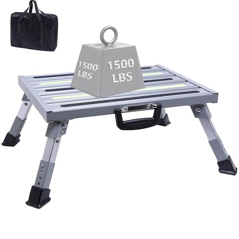 خطوات RV كبيرة مقاس 19 بوصة × 14.5 بوصة مع أشرطة متوهجة في الظلام مقعد RV قابل للتعديل من الألومنيوم يدعم ما يصل إلى 1500 رطل in Kuwait