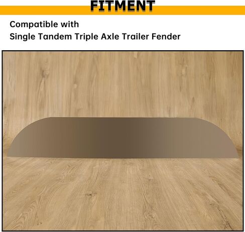 KUAFU Round Fender Back متوافق مع 9 x 72 & 10 x 72 Fenders Single Tandem Triple Axle Trailer Fender Steel in Kuwait