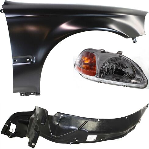 Replacement Headlight Lamp Kit Passenger Side Fits Honda Civic 1.6L 4-Cyl Coupe in Saudi Arabia