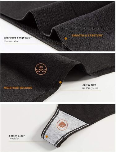 GRANKEE Women's High Waisted Breathable Seamless Thong Panties,No Show Workout Underwear,Comfortable Cotton Crotch,12 Pack (B3S3 GWU S) in Kuwait