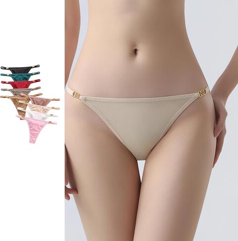 9-Pack Low Waist Thong Panties, Adjustable Strap Sexy Women’s Underwear Set, Comfortable No Show Thongs in Saudi Arabia