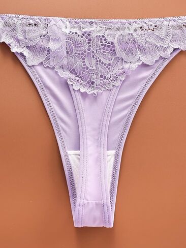 Plus Size Lace Thong Panties, 8-Pack Sexy Lace Bow Thong Underwear Set, Comfortable Breathable Women’s Lace Thongs in Saudi Arabia