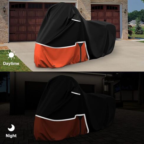 غطاء دراجة نارية مقاوم للماء يحل محل Honda Goldwing مع نماذج الجذع، 420D Oxford Cloth GL1500، GL1800، Valkyrie Interstate غطاء دراجة نارية للحماية من غبار المطر الثلجي in Saudi Arabia