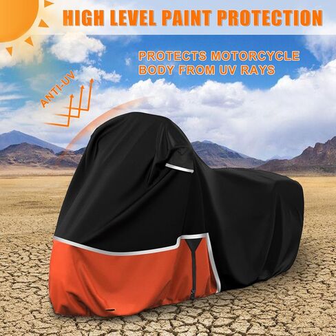 غطاء دراجة نارية مقاوم للماء يحل محل Honda Goldwing مع نماذج الجذع، 420D Oxford Cloth GL1500، GL1800، Valkyrie Interstate غطاء دراجة نارية للحماية من غبار المطر الثلجي in Saudi Arabia