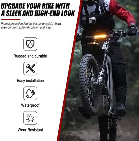 Surron KKE Fork Guards Imitation Carbon Fiber Sur-Ron Front Fork Cover Protector Front Fork Guards Shock Protection Compatible with Electric Dirt Bike Sur-Ron/Surron/Sur Ron S/X / X160 / X260 in Saudi Arabia