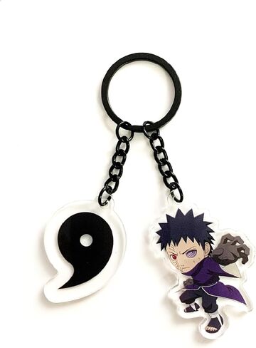 Naruto Shippuden - حزام مفاتيح Obito Uchiha وحزمة سلسلة المفاتيح - مجموعة هدايا Otaku لمحبي الرسوم المتحركة in Kuwait