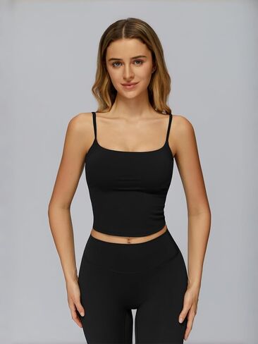 Womens Two Piece Workout Sets Spaghetti Straps Crop Top Matching Straight Leg Pants Gym Yoga Pilates Outfits in Saudi Arabia