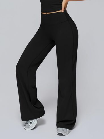 Womens Two Piece Workout Sets Spaghetti Straps Crop Top Matching Straight Leg Pants Gym Yoga Pilates Outfits in Saudi Arabia