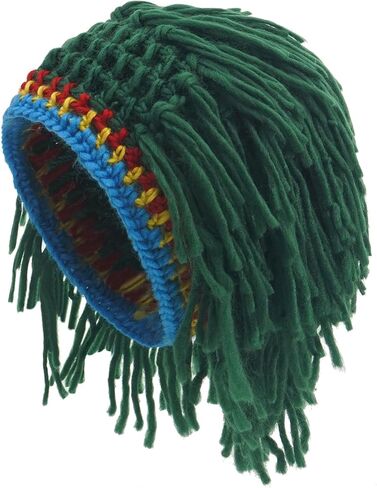 قبعة صغيرة محبوكة مضحكة من Dreadlock قبعة باروكة جديلة متسخة للحفلات التنكرية in Kuwait