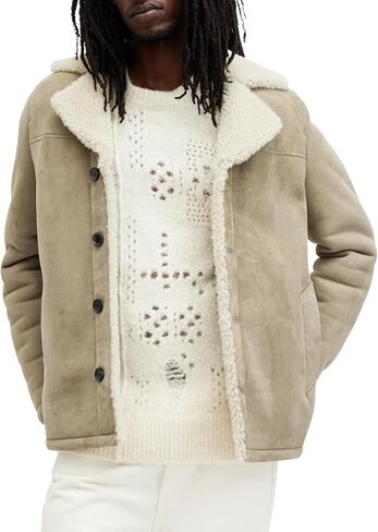 AllSaints Men's Paulson Leather Coat in Saudi Arabia