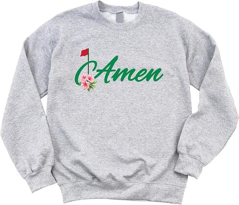 سويت شيرت Olive Loves Apple Amen Golf للنساء المراهقات والأطفال، عصري برقبة مستديرة لبطولات الجولف in Saudi Arabia