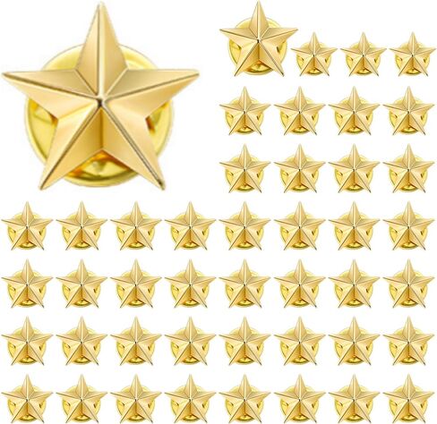 60 Pieces Star Badge Lapel Pin Veterans Day Star Pins for Backpacks Star Badge Pins Military Award Pins Labor Day 4th of July Memorial Day Stars Brooches in Kuwait