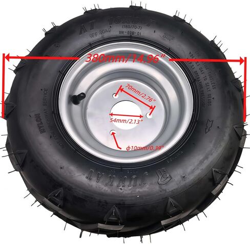 Silver 16×8-7 right Tires Wheels with Rim For 50-125cc TAO TAO ATV Go-Kart Mini Bike ATV. in Saudi Arabia