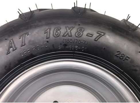 Silver 16×8-7 right Tires Wheels with Rim For 50-125cc TAO TAO ATV Go-Kart Mini Bike ATV. in Saudi Arabia