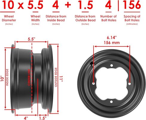 حافة العجلة الأمامية كالتريك متوافقة مع Yamaha YFZ450R 2009-2026 / Raptor 250 YFM250 2008-2013 / 5LP-F5180-29-00 in Kuwait