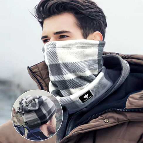 وشاح تزلج لتدفئة الرقبة، قناع مقاوم للرياح - قناع وجه من الصوف السميك لتدفئة الرقبة في الطقس البارد in Kuwait