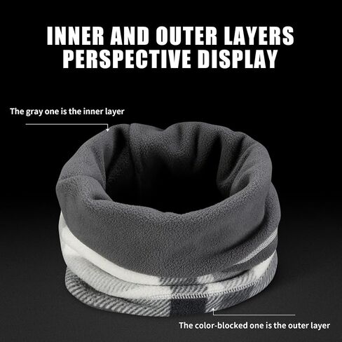 وشاح تزلج لتدفئة الرقبة، قناع مقاوم للرياح - قناع وجه من الصوف السميك لتدفئة الرقبة في الطقس البارد in Kuwait