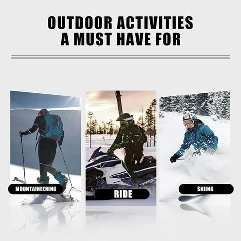 وشاح تزلج لتدفئة الرقبة، قناع مقاوم للرياح - قناع وجه من الصوف السميك لتدفئة الرقبة في الطقس البارد in Kuwait