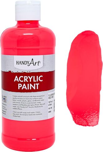 Handy Art Student Acrylic Paint 16 ounce, Fluorescent Red in Kuwait