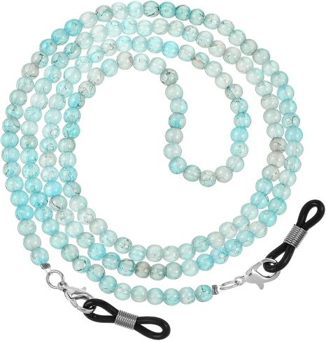 Eyeglass Chains for Women, Stylish Eyeglass Chain Beaded Healing Crystal Chains Bead Sunglass Chain Women Eyewear Retainer Around Neck Wear for Reading in Saudi Arabia