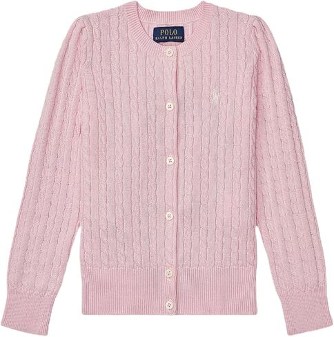Polo Ralph Lauren Little Girl's Mini Cable Cardigan, 3T, Resort Pink in Saudi Arabia