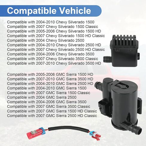 صمام الملف اللولبي للتهوية P0449 متوافق مع Chevy Silverado GMC Sierra 1500 2500 3500 HD Classic 2004-2010 يستبدل الملف اللولبي لعلبة البخار # 911-237 19207763 10357992 CVS34 in Kuwait