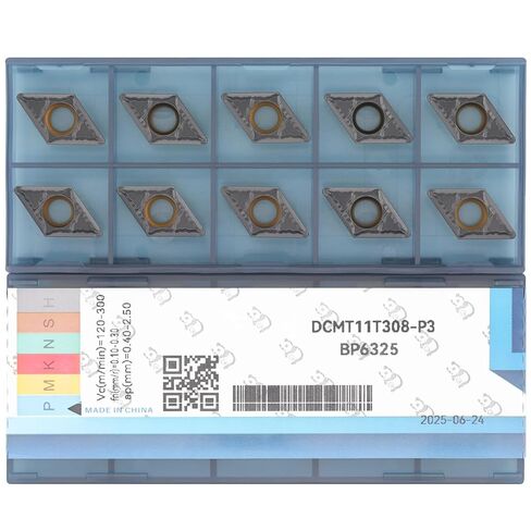 إدراج كربيد CNC DCMT070204/ DCMT21.51 لقطع المعادن الصلب، أداة مخرطة معدنية DCMT للصلب، 10 قطع in Saudi Arabia