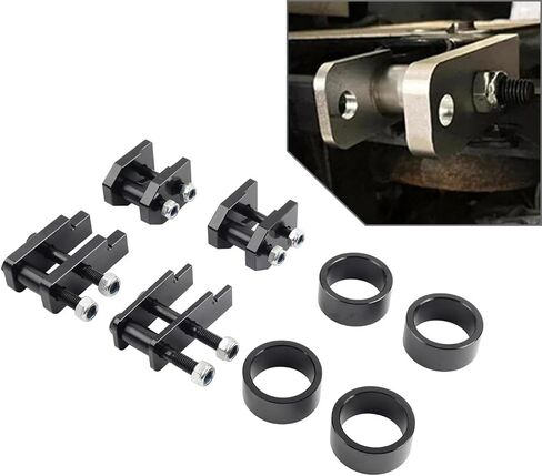 Cnonee1 1 Pc XJ64-UW-2J4V Aluminum 4" Suspension Lift Kit Full Front Rear Suspension Lift Black For Yamaha Rhino 660 2004-2007, For Yamaha Rhino 450 2004-2010 in Saudi Arabia