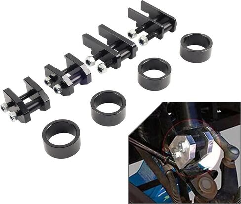 Cnonee1 1 Pc XJ64-UW-2J4V Aluminum 4" Suspension Lift Kit Full Front Rear Suspension Lift Black For Yamaha Rhino 660 2004-2007, For Yamaha Rhino 450 2004-2010 in Saudi Arabia
