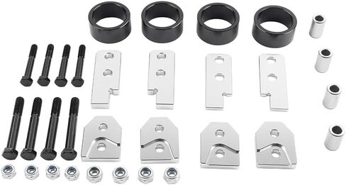 Cnthan7 XJ64-QX-1A7J 4" Suspension Lift Kit Full Front Rear Suspension Lift 1 Pc For Yamaha Rhino 700 2008-2015, For Yamaha Rhino 660 2004-2007 Aluminum Silver Black in Kuwait