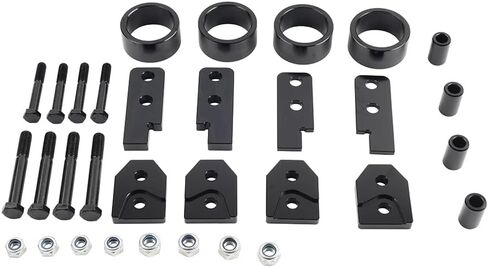 Cnthan7 1 Pc XJ64-UW-2J4V Full Front Rear Suspension Lift 4" Suspension Lift Kit Aluminum Black For Yamaha Rhino 450 2004-2010, For Yamaha Rhino 660 2004-2007 in Kuwait