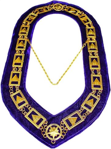 Masonic Collar 33rd 33 Degree GOLD PLATED // PURPLE BACKING DMR-1000GP in Saudi Arabia