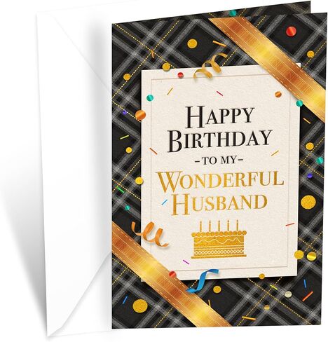 بطاقة عيد ميلاد الزوج من Prime Greetings، مصنوعة في أمريكا، مخزون بطاقات سميك مع ظرف ممتاز معبأ في بريد عرض تقديمي قابل لإعادة الاستخدام، صديق للبيئة، 5 بوصة × 7.75 بوصة in Kuwait