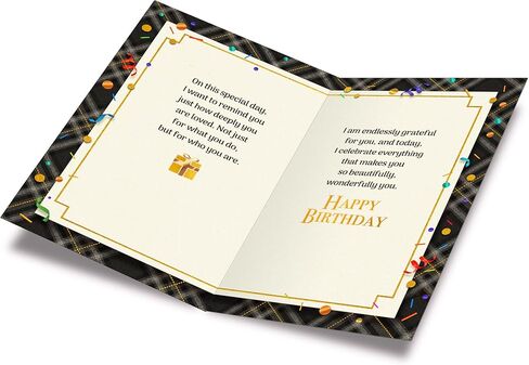 بطاقة عيد ميلاد الزوج من Prime Greetings، مصنوعة في أمريكا، مخزون بطاقات سميك مع ظرف ممتاز معبأ في بريد عرض تقديمي قابل لإعادة الاستخدام، صديق للبيئة، 5 بوصة × 7.75 بوصة in Kuwait