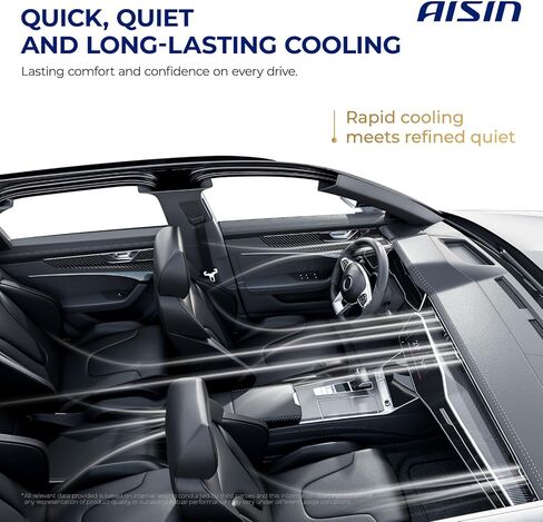 AISIN ACCF-00844 Air Conditioner AC Compressor - Compatible with Subaru Forester 2014-2018, Crosstrek 2016-2017, XV Crosstrek 2013-2015, Impreza 2012-2016 - with 6-Pulley Groove, with Clutch in Kuwait