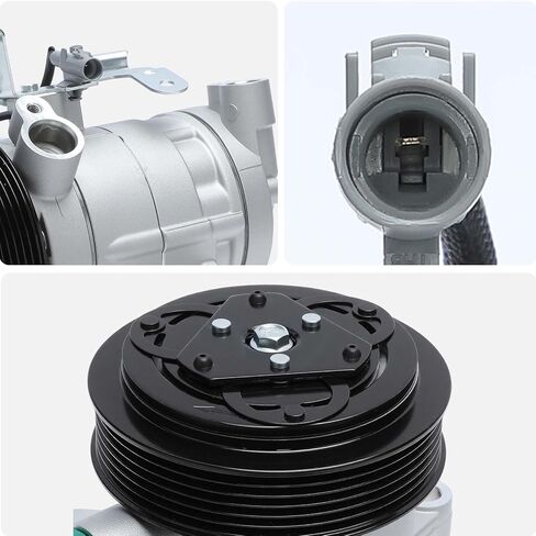AISIN ACCF-00844 Air Conditioner AC Compressor - Compatible with Subaru Forester 2014-2018, Crosstrek 2016-2017, XV Crosstrek 2013-2015, Impreza 2012-2016 - with 6-Pulley Groove, with Clutch in Kuwait