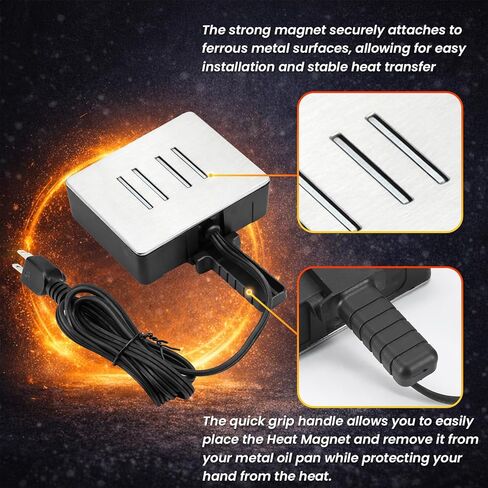 1190X 1190 سخان كهربائي محمول بمغناطيس للحرارة 300 واط 120 فولت تيار متردد مناسب لنقل الحركة وأواني الزيت والمحركات المغناطيسية سخان الكتلة in Kuwait