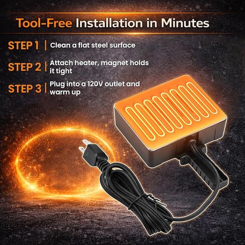 1190X 1190 سخان كهربائي محمول بمغناطيس للحرارة 300 واط 120 فولت تيار متردد مناسب لنقل الحركة وأواني الزيت والمحركات المغناطيسية سخان الكتلة in Kuwait