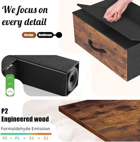 Vinyl Record Storage with Fabric Drawer, Vinyl Record Box Case Crate, Record Album Holder, Desktop Metal & Wooden LP Record Crate (Art Deco) in Kuwait