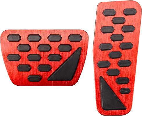 BOYUER for Jeep Wrangler JL 2018-2026/Gladiator JT 2020-2026 2PCS Aluminum Anti-Slip No Drilling Brake and Gas Accelerator Pedal Pad Cover Foot Pedal Pads Kit Interior Decoration Accessories(RED) in Saudi Arabia