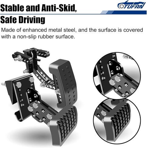 موسع دواسة الغاز، موسعات دواسة الفرامل للأشخاص القصيرين، طول قابل للتعديل (2"-6") وزاوية (15°-45°) مع مطاط مضاد للانزلاق لسيارات Go-Kart وUTV والشاحنات وسيارات الدفع الرباعي وجميع السيارات in Kuwait